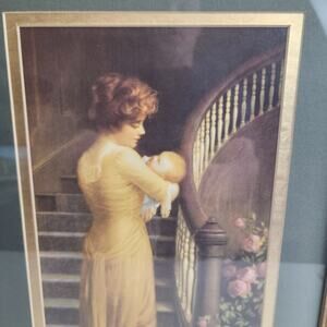 Like No Other Love by Zula Kenyon Victorian Mother Baby Framed Matted Art Print